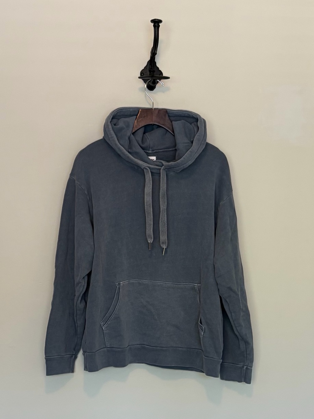 NSF hoodie blue unisex men’s women’s faded indigo blue hood pocket small